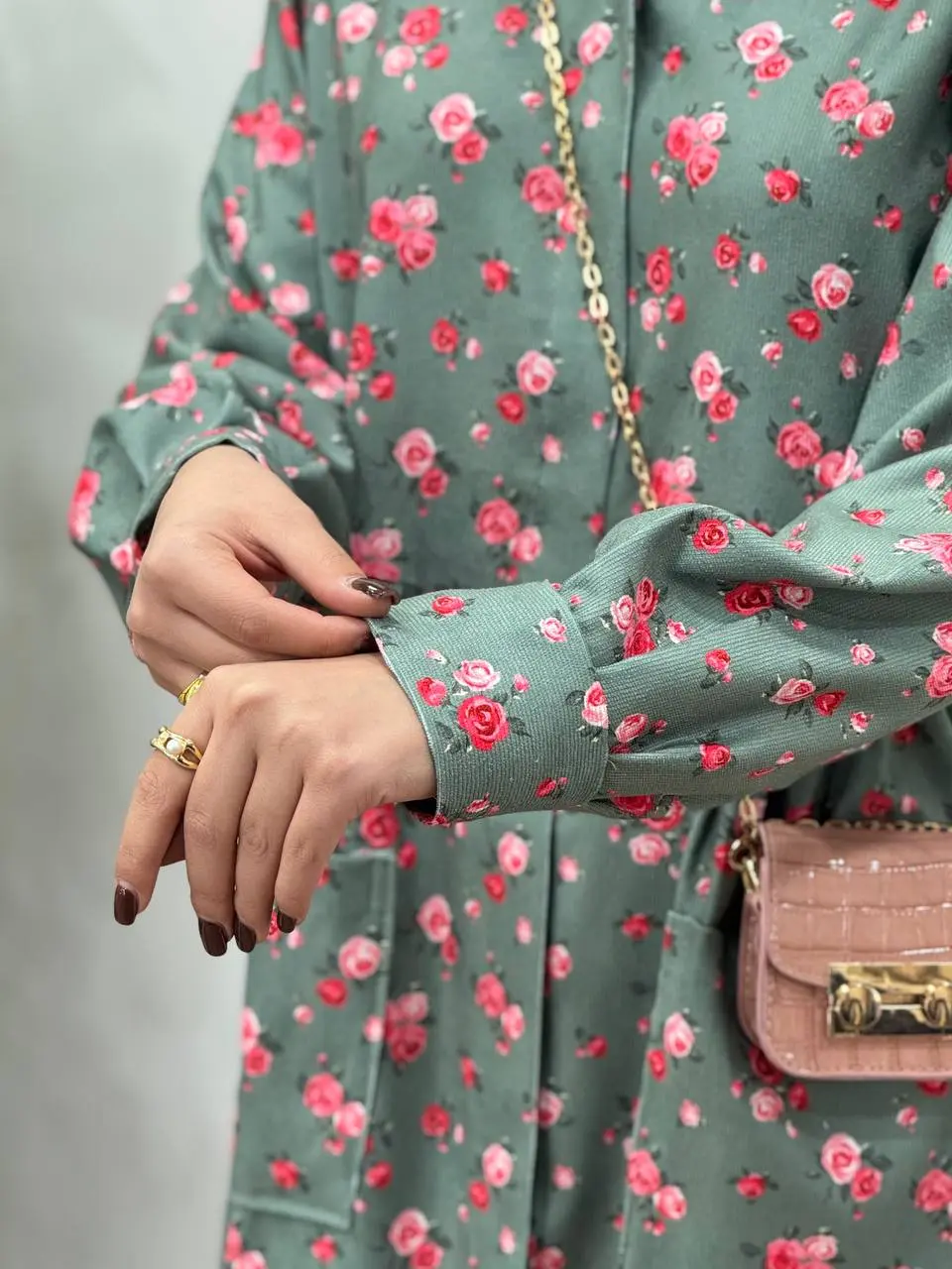 پیراهن مانتویی پاییزه طرحدار آیسو سانیا 2